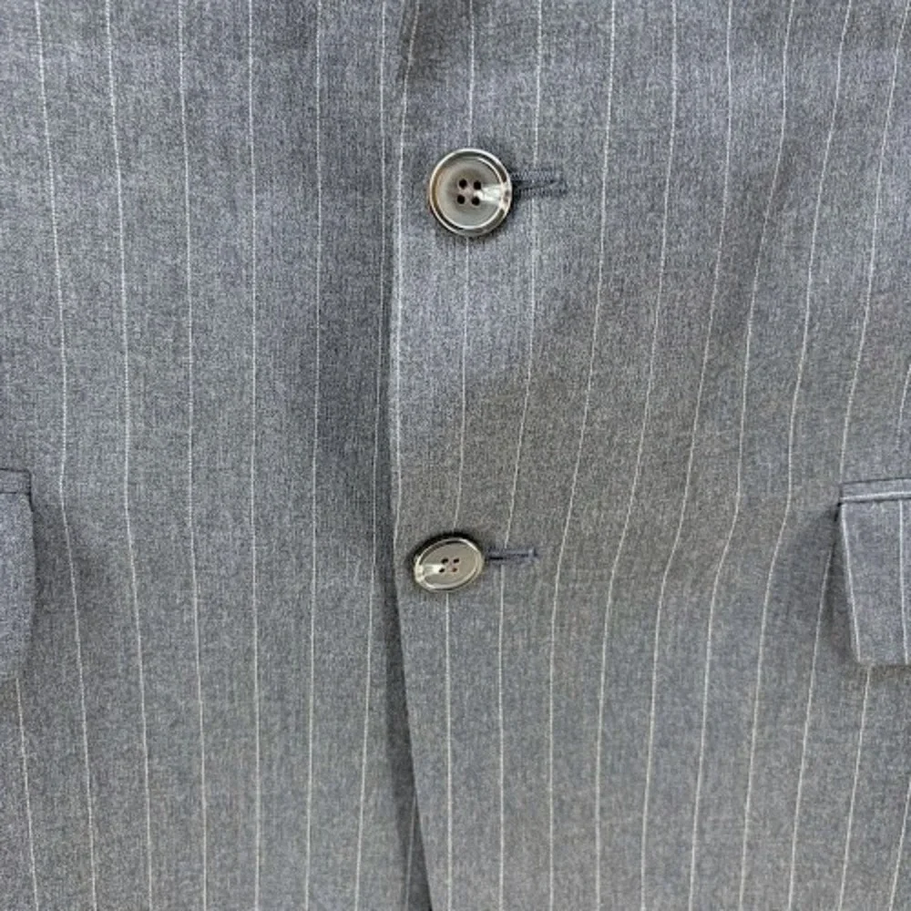 Lauren Ralph Lauren Blazer Mens 48R Grey Pinstripe Wool Made Canada sport Coat